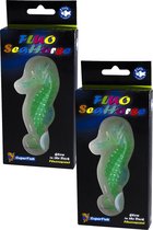 Superfish Fluo Seahorse 18x8x2.5 cm - Aquarium - Ornament - 2 x Groen