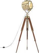 Staande lamp driepoot massief mangohout 165 cm