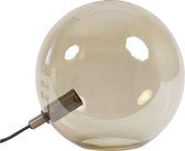 Light & Living Tafellamp Joni - Glas Bruin/Antiek Brons - Ø20x19 cm