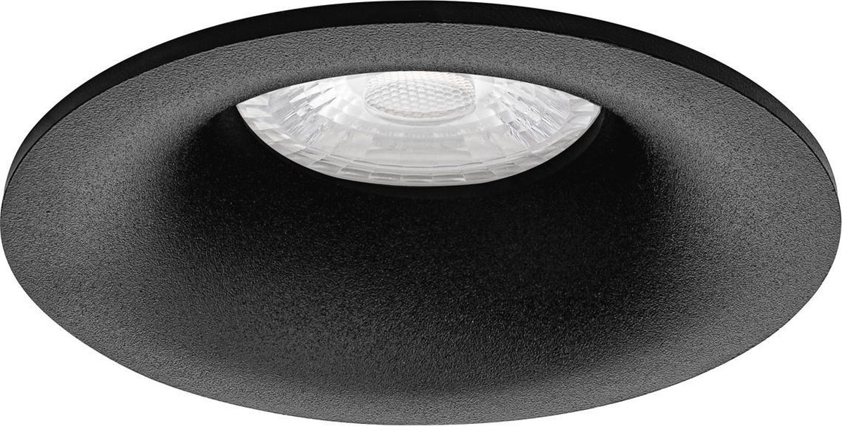 Premium Inbouwspot Walt Zwart Verdiepte ronde spot Philips Sceneswitch Met Philips LED