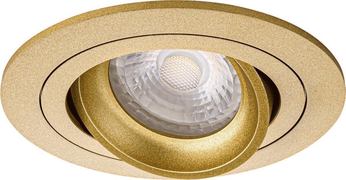 Premium Inbouwspot Wilko Goud Ronde spot Warm Wit (3000K) Met Philips LED