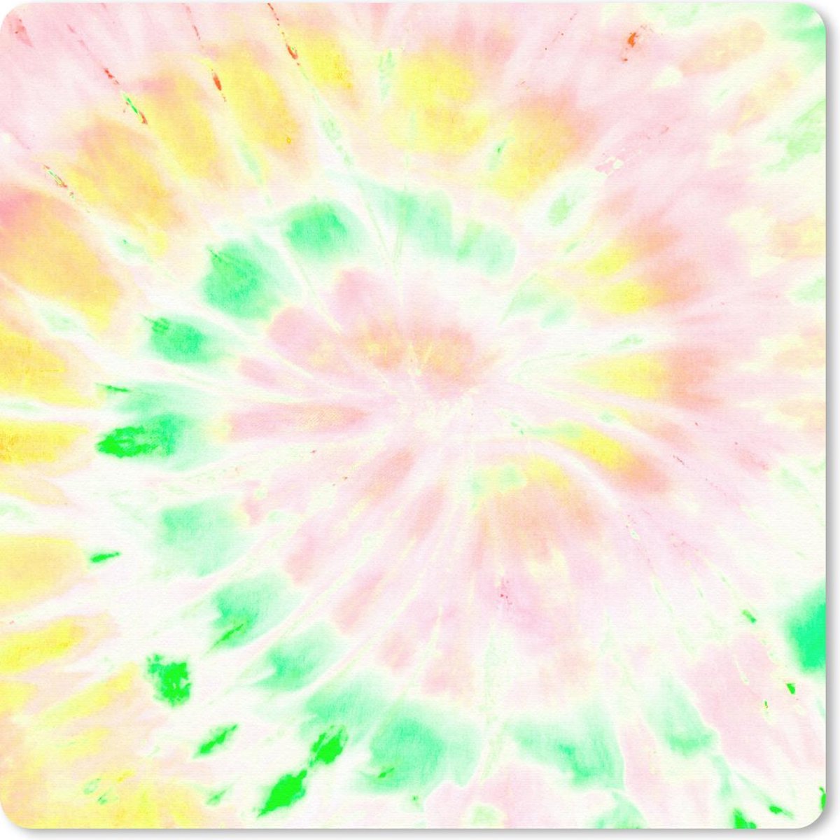 Muismat 30x30 cm - Mousepad Zomer - Tie dye - Wit - Muismatten