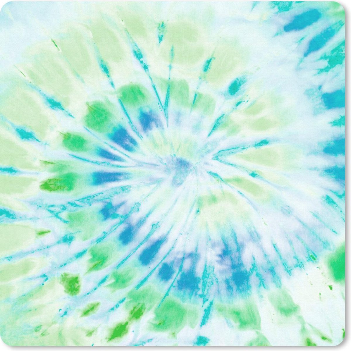 Muismat 20x20 cm - Mousepad Tie dye - Hippie - Blauw - Muismatten