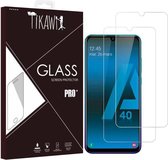 Tikawi x2 Gehard Glas 9H Samsung A40 Hoge Weerstand Screenprotector - [Anti-vingerafdruk] - Beschermende film x2