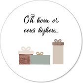 Muurcirkel Oh kom er eens kijken... - 40 CM - Forex - Sint