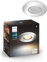Bol.com Philips Hue Adore recessed Inbouwspot Badkamer uitbreiding - White Ambiance - GU10 - Chroom - 5W - Bluetooth aanbieding