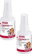Beaphar Fiprotec Spray - Anti vlooien en tekenmiddel - 2 x 100 ml