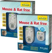 Ecostyle Mouse & Rat Free - Ongediertebestrijding - 2 x 80+30 m2 2 stuks