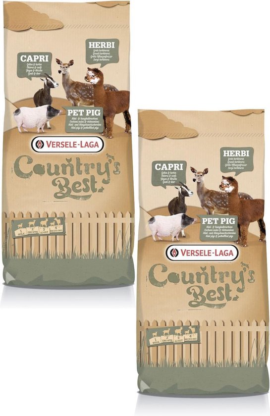 Versele-Laga Country`s Best Caprimash 3&4 Muesli Geit Lama - Erfdiervoer - 2 x 20 kg Van 13 Weken