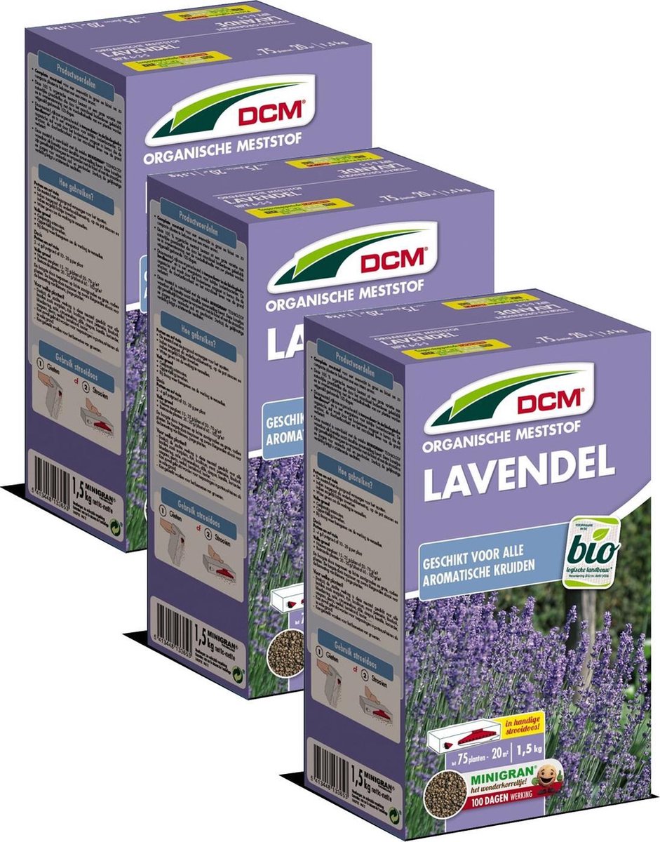 Dcm Meststof Lavendel - Siertuinmeststoffen - 3 x 1.5 kg