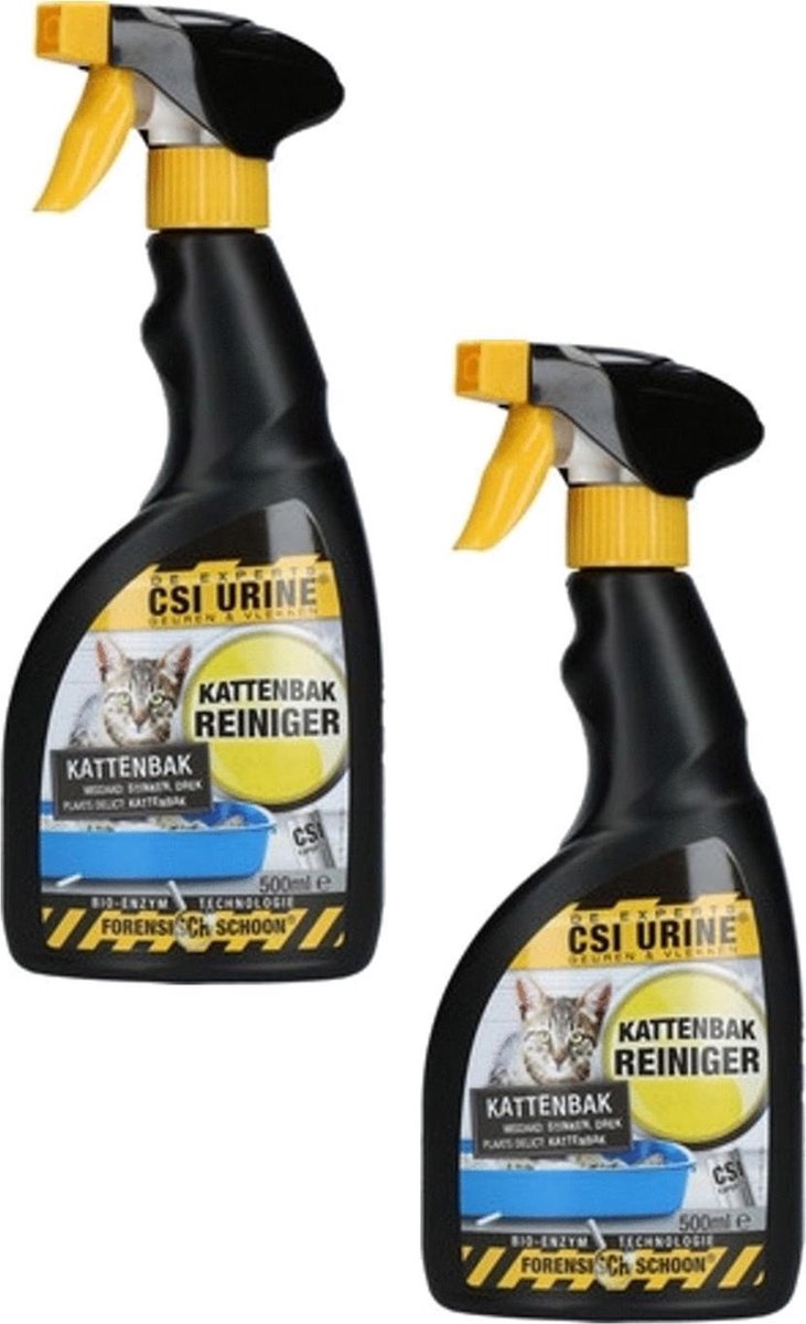 Csi Urine Kattenbak Spray - Geurverwijderaar - 2 x 500 ml - CSI urine
