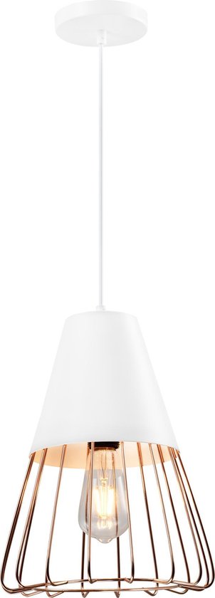 QUVIO Hanglamp industrieel - Lampen - Plafondlamp - Leeslamp - Verlichting  -... | bol.com