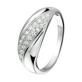 The Jewelry Collection Ring Zirkonia - Zilver