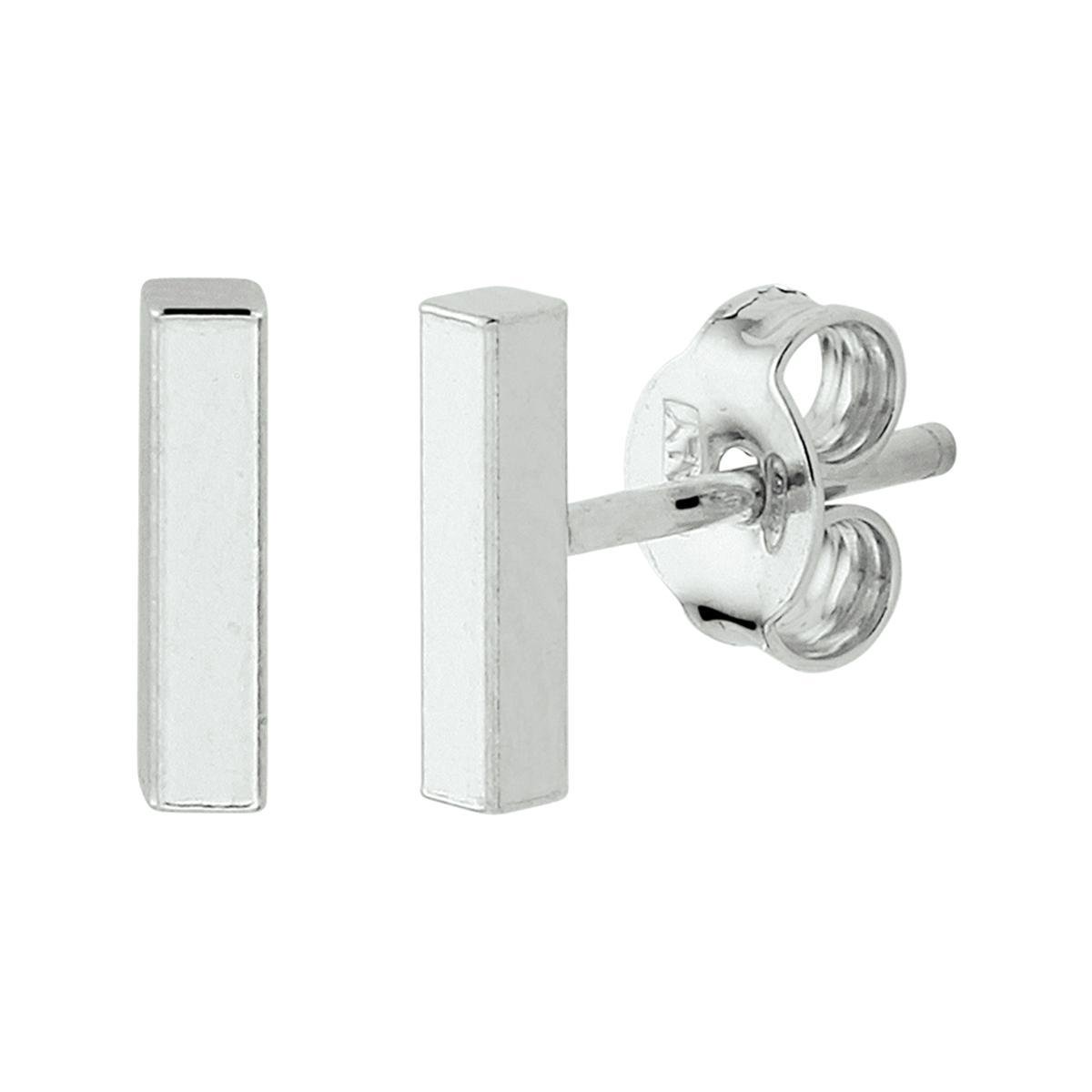 TFT Oorknoppen Balkje Zilver Gerhodineerd Glanzend 8 mm x 2 mm