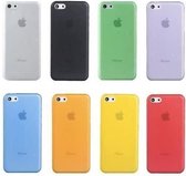 Tikawi Lot 8 Cases voor Iphone 12 Pro Max (6.7) [Transparant - Zwart - Blauw - Roze - Rood - Oranje - Groen - Geel] [Fijn 0.3mm]