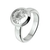 The Jewelry Collection Ring Zirkonia - Zilver Gerhodineerd