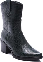 WELOVESHOES® Dames Cowboylaarzen   - Imitatieleer - Groen - Maat 37