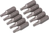 Silverline Cr-V T20 schroevendraaier bits, 10 pak T20