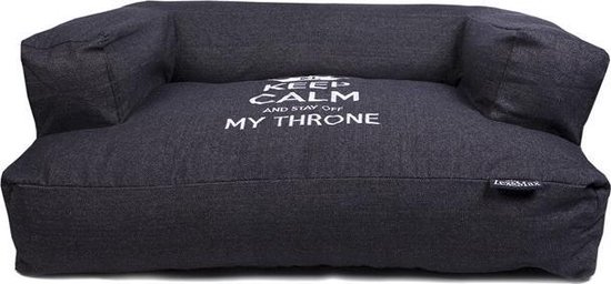 Lex & Max Keep Calm - Losse hoes voor hondensofa - 100x70x35cm - Zwart