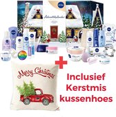 NIVEA Adventskalender 2021 inclusief kerstmis kussenhoes - uw aankoop pakken wij feestelijk voor u in | beautypakket –  vrouwen – kerstcadeau – sinterklaas cadeau – cadeauset - lichaamsverzor