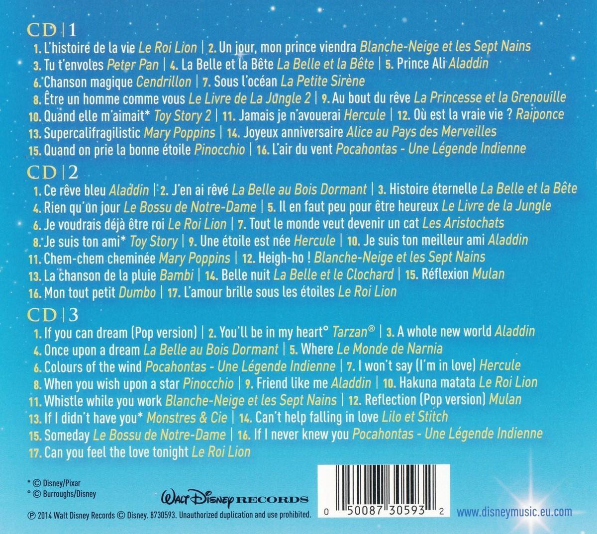 Various Artists 50 Plus Belles Chansons Disney (CD), various artists CD (album)