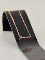 Ketting forever - rose goud