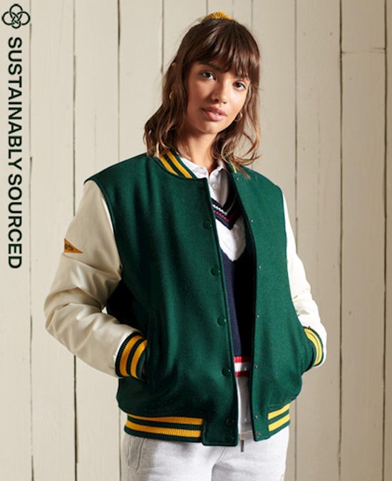 Geborduurde Retro College Jackets Oversized | Nieuwe Collectie | - Style Italy