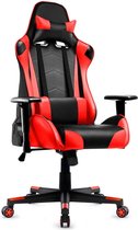 MILO GAMING Indy M3 Gaming Stoel - Ergonomische Gamestoel - Compleet Verstelbaar – Zwart met rood