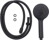 Douchekop - Douche - Douche slang - Zwart - 5 standen - Ø 11 cm