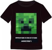 Minecraft t-shirt - Creeper Adventure - Zwart - 152 cm / 12 jaar