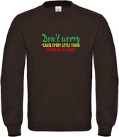 Sweater Zwart XL - Don't worry - soBAD. | Sweater unisex | Sweater mannen | Sweater dames | Voetbal
