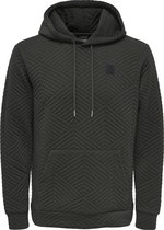 ONLY & SONS ONSRODNEY REG QUILT HOODIE SWEAT Heren Trui  - Maat XL