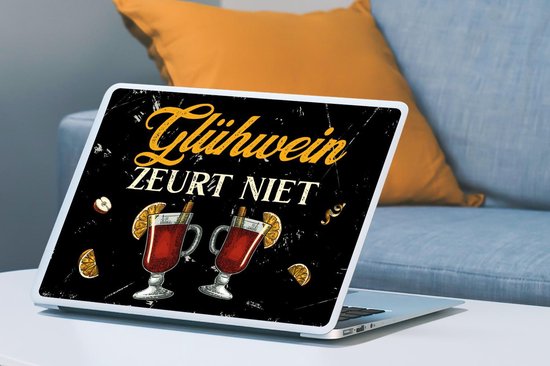 Autocollant pour ordinateur portable - 17,3 pouces - Vin chaud - Verres - Fruits - 40x30cm - Autocollants pour ordinateur portable - Peau pour ordinateur portable - Couverture