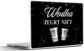 Laptop sticker - 14 inch - Wodka - Shotglaasjes - Spreuk - 32x5x23x5cm - Laptopstickers - Laptop skin - Cover