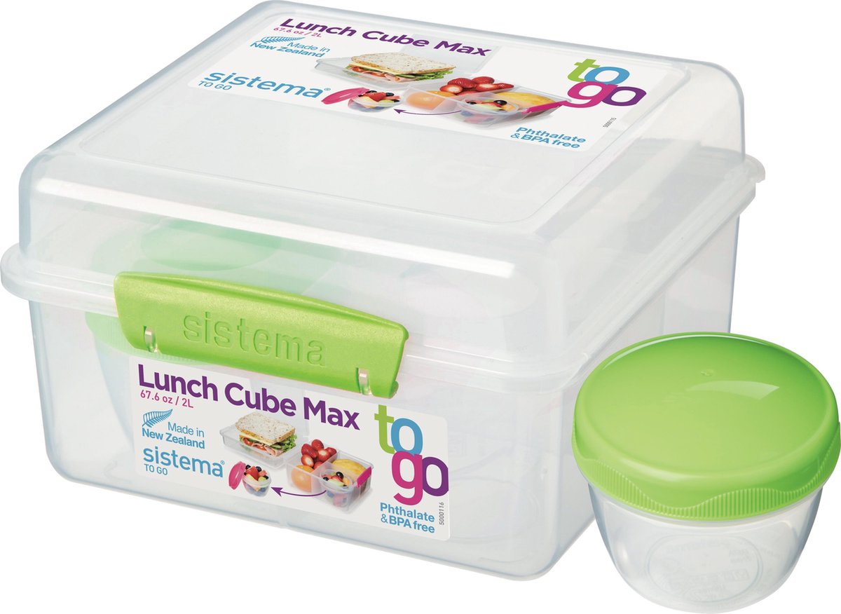 Sistema Lunchbox To Go Cube Groen 17.7x16.7x10.4cm