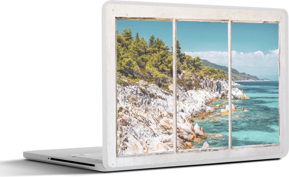Afbeelding van product SleevesAndCases  Laptop sticker - 11.6 inch - Doorkijk - Zee - Strand