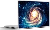Laptop sticker - 15.6 inch - Ruimte - Sterren - Blauw