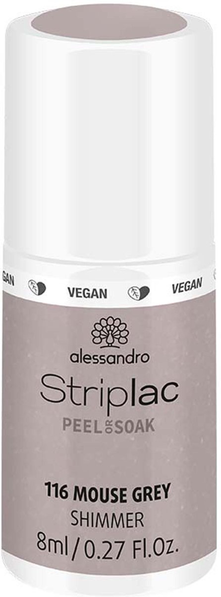 Goedkoopste ALESSANDRO ACQU - Striplac Peel or Soak 116 Mouse Grey - 8 ml - color gel
