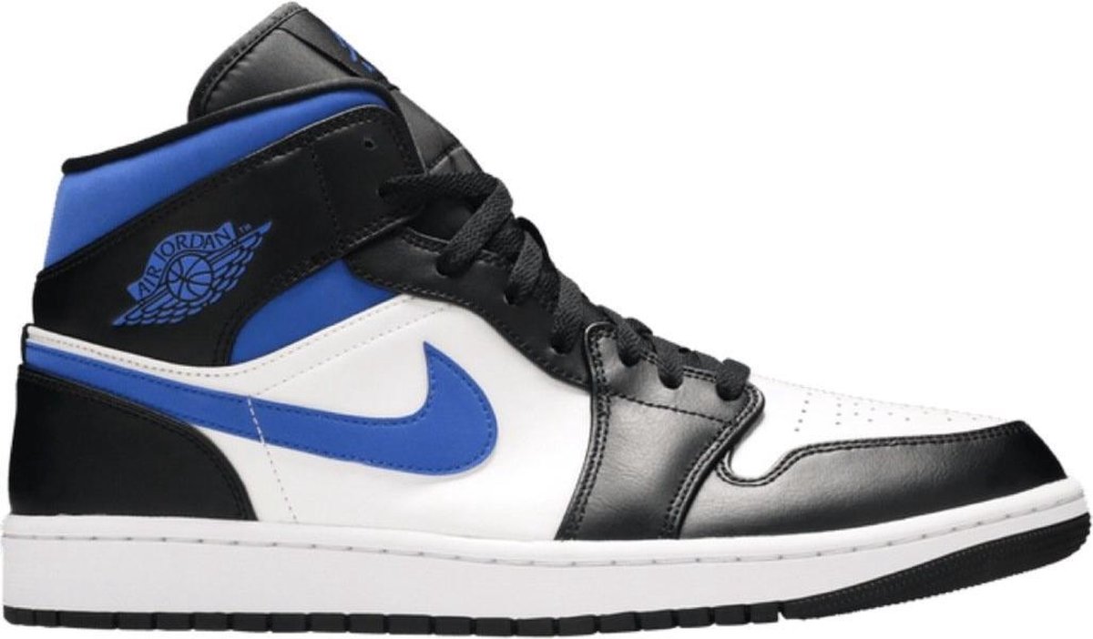 Air Jordan 1 Mid White Black Racer Blue 554724-140 Maat 44 Wit;Zwart ...