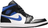 Air Jordan 1 Mid White Black Racer Blue 554724-140 Maat 44 Wit;Zwart;Blauw Schoenen