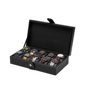 Mats Meier Mont Fort zwarte horlogebox voor 10 horloges - Zwart