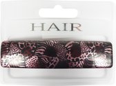 Haarspeld 9.0cm Multi Dierenprint - Oud Roze