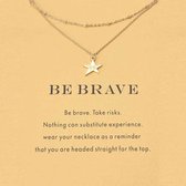 Giftcard met ketting "Be Brave"