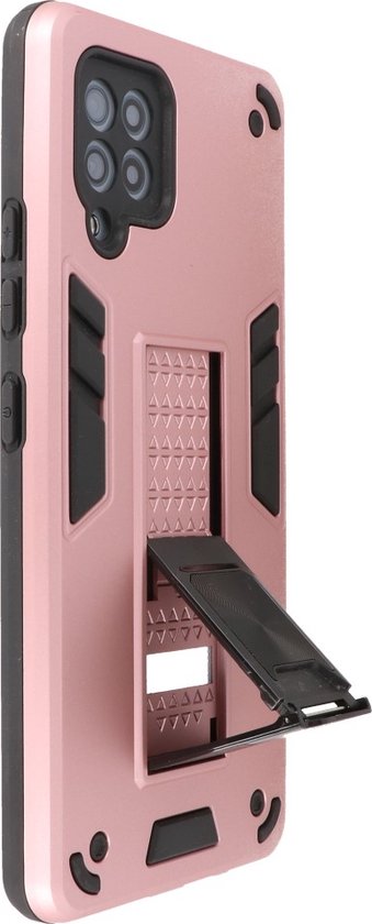 Étui Samsung Galaxy A42 5G - Étui rigide Tough Armor - Étui pour téléphone avec fonction de support - Couverture arrière Bestcases - Rose