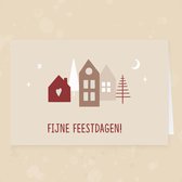 10x hippe gekleurde kerstkaarten (A6 formaat) - kerst kaarten om te versturen - kaartenset - kaartjes blanco - kaartjes met tekst - Luxe kerstkaarten