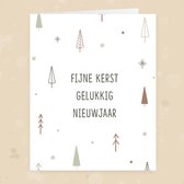 10x hippe gekleurde kerstkaarten (A6 formaat) - kerst kaarten om te versturen - kaartenset - kaartjes blanco - kaartjes met tekst - Luxe kerstkaarten