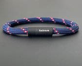 Armband dames touw -  heren armbanden scheepstouw Galeara Riu met magnetische sluiting - Rood Blauw 21.5cm