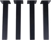 MaximaVida metalen rechte poten New York 40 cm vierkant zwart gecoat