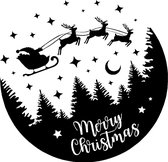 Kerst raamsticker - Merry Christmas - 2 stuks - Kerst decoratie