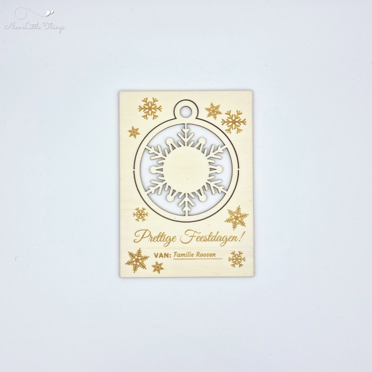 [Nice Little Things] - Kerstkaart Uitdrukbare Kerstbal (set van 2)